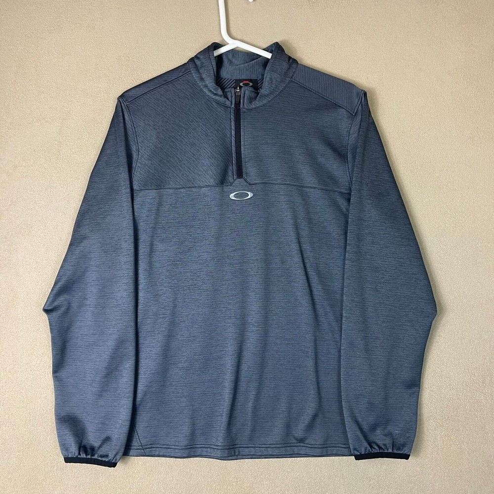 Oakley Shirt Men Medium Gray Sweatshirt Pullover Golfing Preppy Lifestyle‎ Adult